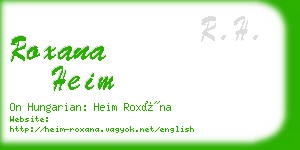 roxana heim business card